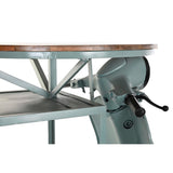 Table DKD Home Decor Blue Brown Green Iron Mango wood 116 x 72 x 110 cm-3