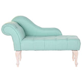 Chaise Longue Sofa DKD Home Decor 119 x 55 x 77 cm Rubber wood Green-2