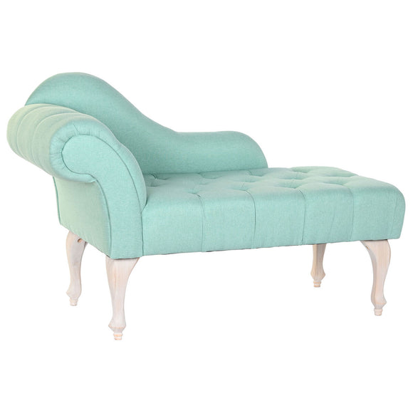 Chaise Longue Sofa DKD Home Decor 119 x 55 x 77 cm Rubber wood Green-0