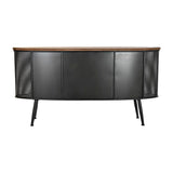 Sideboard DKD Home Decor 145,5 x 45 x 76 cm Fir Black Metal Brown-6