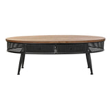 Centre Table DKD Home Decor Brown Black Metal Fir 120 x 58 x 42 cm-3