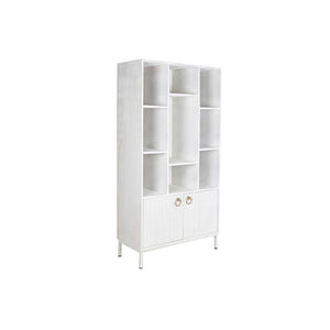 Shelves DKD Home Decor White Metal Mango wood 90 x 40 x 180 cm-0