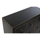 Chest of drawers DKD Home Decor Black Golden Fir MDF Wood Oriental 63 x 28 x 101 cm-8