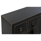 TV furniture DKD Home Decor Black Oriental White Golden White/Black Metal Fir MDF Wood 130 x 26 x 51 cm-8