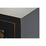 TV furniture DKD Home Decor Black Oriental White Golden White/Black Metal Fir MDF Wood 130 x 26 x 51 cm-4