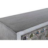Cupboard DKD Home Decor Grey White Mango wood (90 x 38 x 150 cm)-8