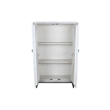 Cupboard DKD Home Decor Grey White Mango wood (90 x 38 x 150 cm)-7