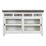 Sideboard DKD Home Decor 165 x 45,7 x 105,4 cm Crystal Grey White Dark brown Mango wood-2