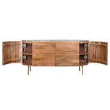 Sideboard DKD Home Decor 160 x 45 x 78 cm Brown White Marble Mango wood-4