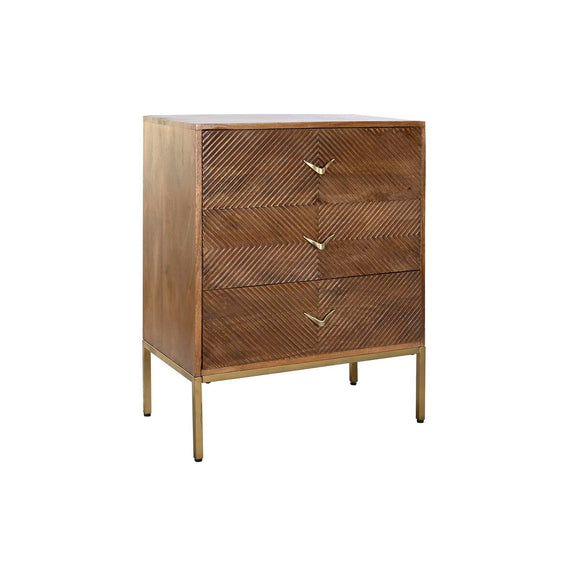 Chest of drawers DKD Home Decor Metal Mango wood (70 x 40 x 90 cm)-0