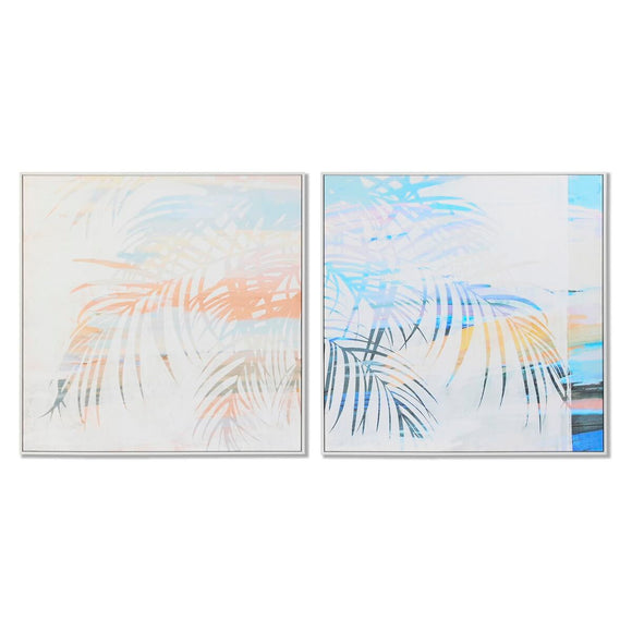 Painting DKD Home Decor Palms 100 x 4 x 100 cm Tropical (2 Units)-0