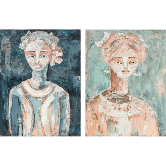 Canvas DKD Home Decor Pinewood Canvas 90 x 4 x 120 cm 90 x 3,7 x 120 cm-0