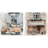 Canvas DKD Home Decor Street Traditional 90 x 3,7 x 90 cm 90 x 3,5 x 90 cm (2 Units)-0