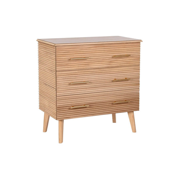 Chest of drawers DKD Home Decor Golden Light brown Paolownia wood MDF Wood Scandi 77 x 40 x 76 cm 75 x 40 x 76 cm-0