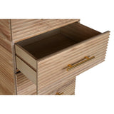Chest of drawers DKD Home Decor Golden Light brown Wood Paolownia wood MDF Wood Scandi 45 x 40 x 100 cm 42 x 40 x 100 cm-4
