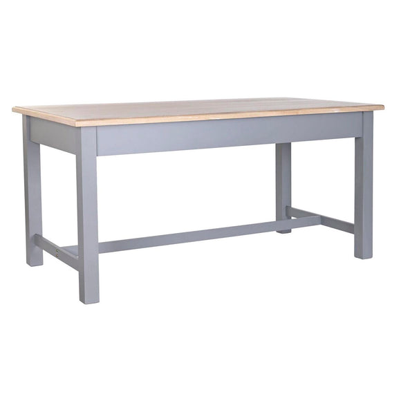 Dining Table DKD Home Decor Grey Natural Wood Paolownia wood MDF Wood 161.5 x 81.5 x 78 cm 161,5 x 81,5 x 78 cm-0