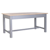 Dining Table DKD Home Decor Grey Natural Wood Paolownia wood MDF Wood 161.5 x 81.5 x 78 cm 161,5 x 81,5 x 78 cm-0
