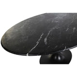 Dining Table DKD Home Decor Black Metal Marble 180 x 100 x 76 cm-4