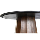 Dining Table DKD Home Decor Black Brown Marble Mango wood 120 x 120 x 76 cm-2