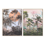 Painting DKD Home Decor 103 x 4,5 x 143 cm 104 x 4,5 x 143,5 cm Palms Tropical (2 Units)-0