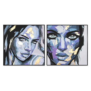 Painting DKD Home Decor 103 x 4,5 x 103 cm Lady Modern (2 Units)-0