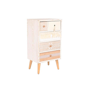 Chest of drawers DKD Home Decor Fir Natural Cotton White (48 x 35 x 89 cm)-0