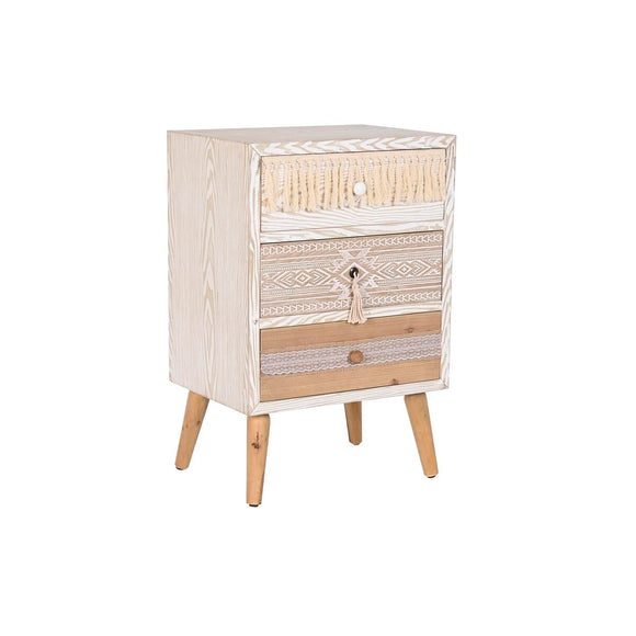 Nightstand DKD Home Decor Fir Cotton (48 x 35 x 72 cm)-0