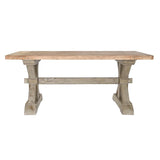 Dining Table DKD Home Decor 180 x 80 x 76 cm Fir Natural Wood-2