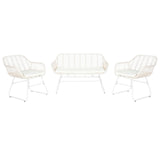 Sofa and table set DKD Home Decor Metal synthetic rattan 124 x 74 x 84 cm-5