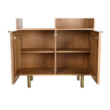 Shelves DKD Home Decor Golden Natural Mango wood 90 x 40 x 180 cm-2