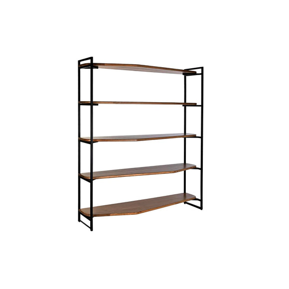 Shelves DKD Home Decor Black Natural Metal Mango wood 150 x 40 x 181 cm-0