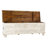 Chest DKD Home Decor White Mango wood Mandala 150 x 43 x 50 cm-2