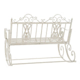 Rocking Chair DKD Home Decor Metal Aluminium White (118 x 90 x 92 cm)-2