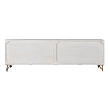 TV furniture DKD Home Decor White Black Metal Mango wood 160 x 40 x 50 cm-3
