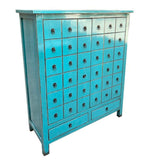 Chest of drawers DKD Home Decor Blue Elm wood Oriental Lacquered 102 x 42 x 120 cm-0