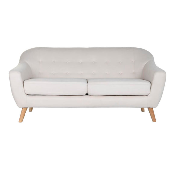 Sofa DKD Home Decor Natural Polyester Rubber wood Cream (172 x 82 x 82 cm)-0