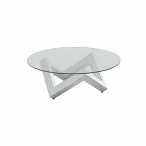 Centre Table DKD Home Decor Steel Tempered Glass 90 x 90 x 45 cm-0