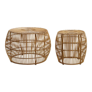 Set of 2 tables DKD Home Decor Light brown 70 x 70 x 50 cm-0