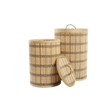 Basket set DKD Home Decor Brown Natural Bamboo (2 Pieces)-1