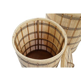 Basket set DKD Home Decor Brown Natural Bamboo (2 Pieces)-3