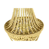 Ceiling Light DKD Home Decor Metal Brown Yellow 40 W MDF Wood (40 x 40 x 60 cm)-2