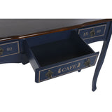Console DKD Home Decor 110 x 40 x 79 cm Ceramic Brown Navy Blue Paolownia wood-3