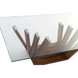 Centre Table DKD Home Decor Crystal Walnut Aluminium 130 x 70 x 42 cm-1