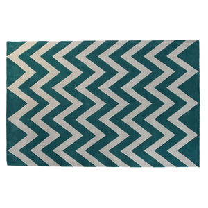 Carpet DKD Home Decor 160 x 230 x 2 cm Polyester Zigzag Bicoloured-0