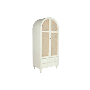 Cupboard DKD Home Decor 85 x 56 x 200 cm Natural White Rattan-0