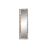 Wall mirror DKD Home Decor 44 x 3 x 150 cm Crystal Brown White Mango wood Indian Man MDF Wood Stripped-0