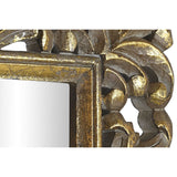 Wall mirror DKD Home Decor 60 x 3,5 x 180 cm Crystal Golden Mango wood-1