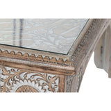 Centre Table DKD Home Decor 81 x 81 x 45 cm Crystal Aluminium Mango wood-1