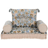 Garden sofa DKD Home Decor Blue Beige 90 x 55 x 18 cm-3