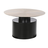 Side table DKD Home Decor 76 x 76 x 46 cm Black Golden Iron-0